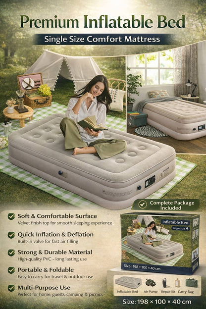 Automatic Inflatable Air Bed (Imported)