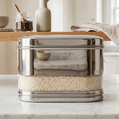 Supermom Stainless Steel Oval Canister 1500 ML - Airtight Storage