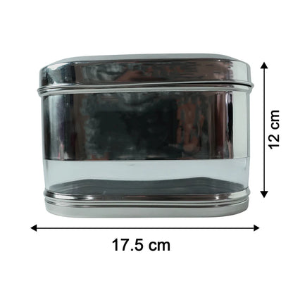 Supermom Stainless Steel Oval Canister 1500 ML - Airtight Storage